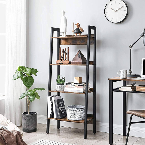 Ladder Shelf, 4-Tier Home Office Bookshelf RAW58.dk 