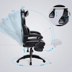 Executive Office Chair, Ergonomic, Black, gråOBG77BG RAW58.dk 