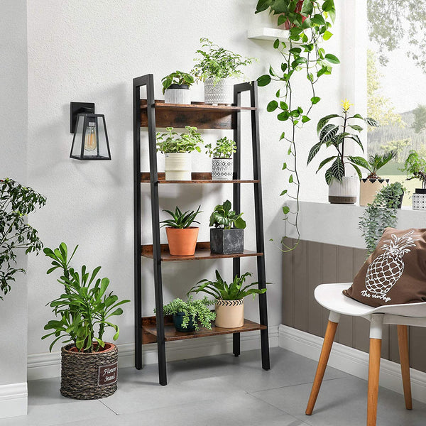 Ladder Shelf, 4-Tier Home Office Bookshelf RAW58.dk 