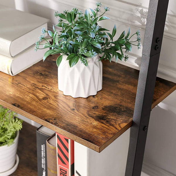 Industrial Ladder Shelf, 5-Tier Bookshelf Rack RAW58.dk 