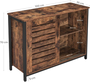Sideboard, Kitchen Cabinet with Sliding Doors RAW58.dk 