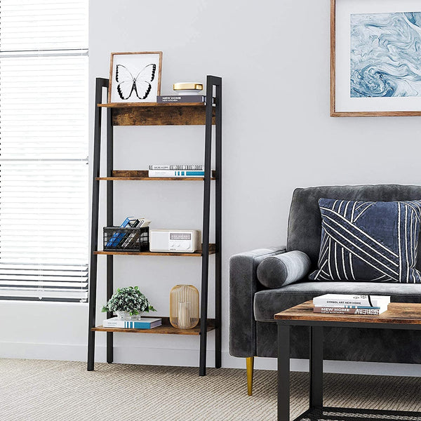 Ladder Shelf, 4-Tier Home Office Bookshelf RAW58.dk 