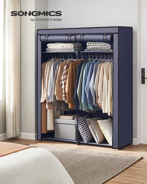 Ana klæde- og garderobeskab - Blå