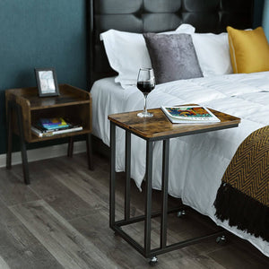 Sidebord med hjul, industrielt design Sofaborde Vasagle 