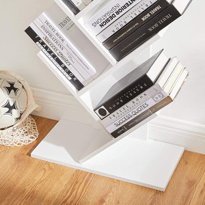 8-Tier Bookcase Shaped Bookcase Tree Wooden Bookcase for Living Room, Office, White LBC11WTV1 RAW58.dk 
