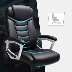 Executive Office Chair, Durable and Stable, Height Adjustable, Ergonomic, Black, OBG21B RAW58.dk 