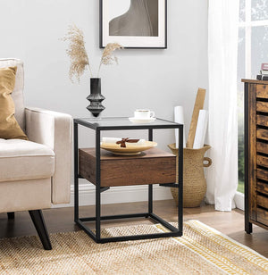 Glass table with drawer RAW58.dk