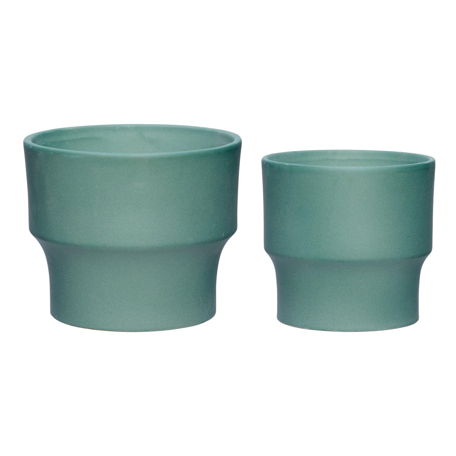 Potte, keramik, grøn, s/2 Potte Hübsch 