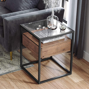 Glass table with drawer RAW58.dk