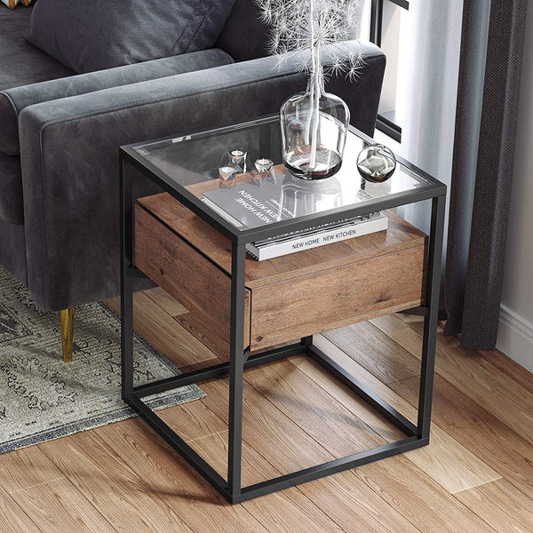 Glass table with drawer RAW58.dk