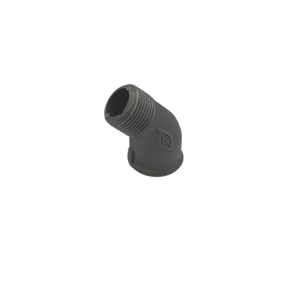 Sort 45 grader vinkel muffe/nippel Rør og fittings RAW58