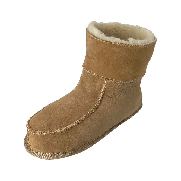 Hjemmesko Brun (høj model med gummisål) Hjemmesko Rumrum