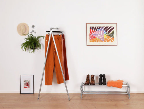 Raw58 Pedro tøjkrog i sølv vandrør